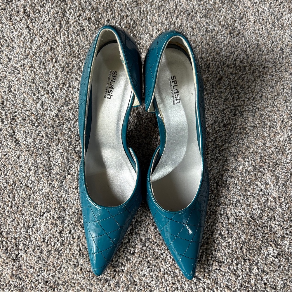Splash high auqua color high heels size 7 1/2
